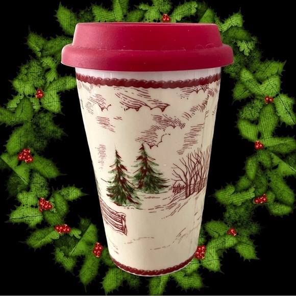 FITZ and Floyd Travel Mug with Silicone Lid “Home Warms the Heart” - Picture 3 of 6